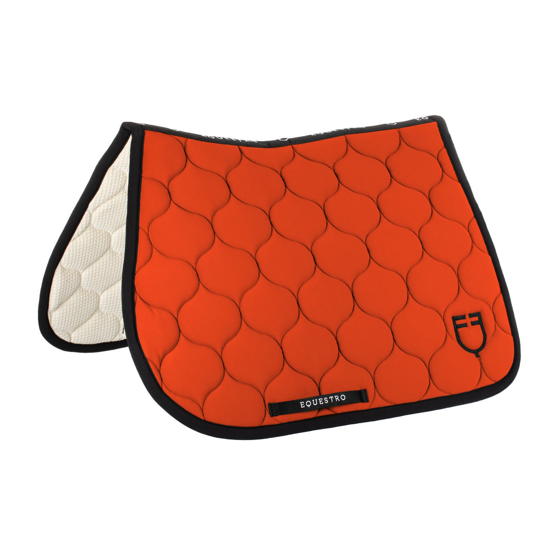 Jumping saddle pad with onion quilting CHERRY TOMATO (17-1563)