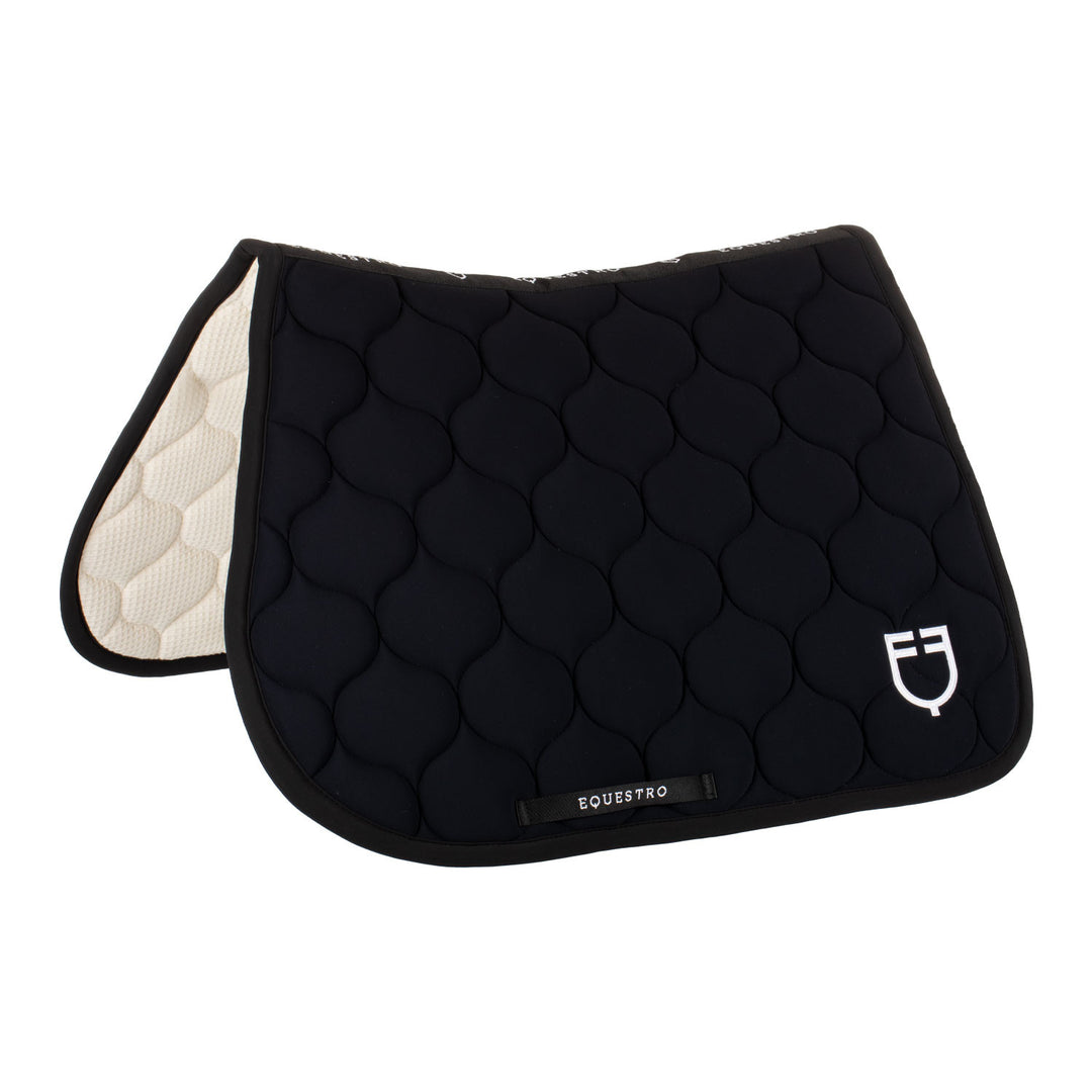 Jumping saddle pad with onion quilting BLACK