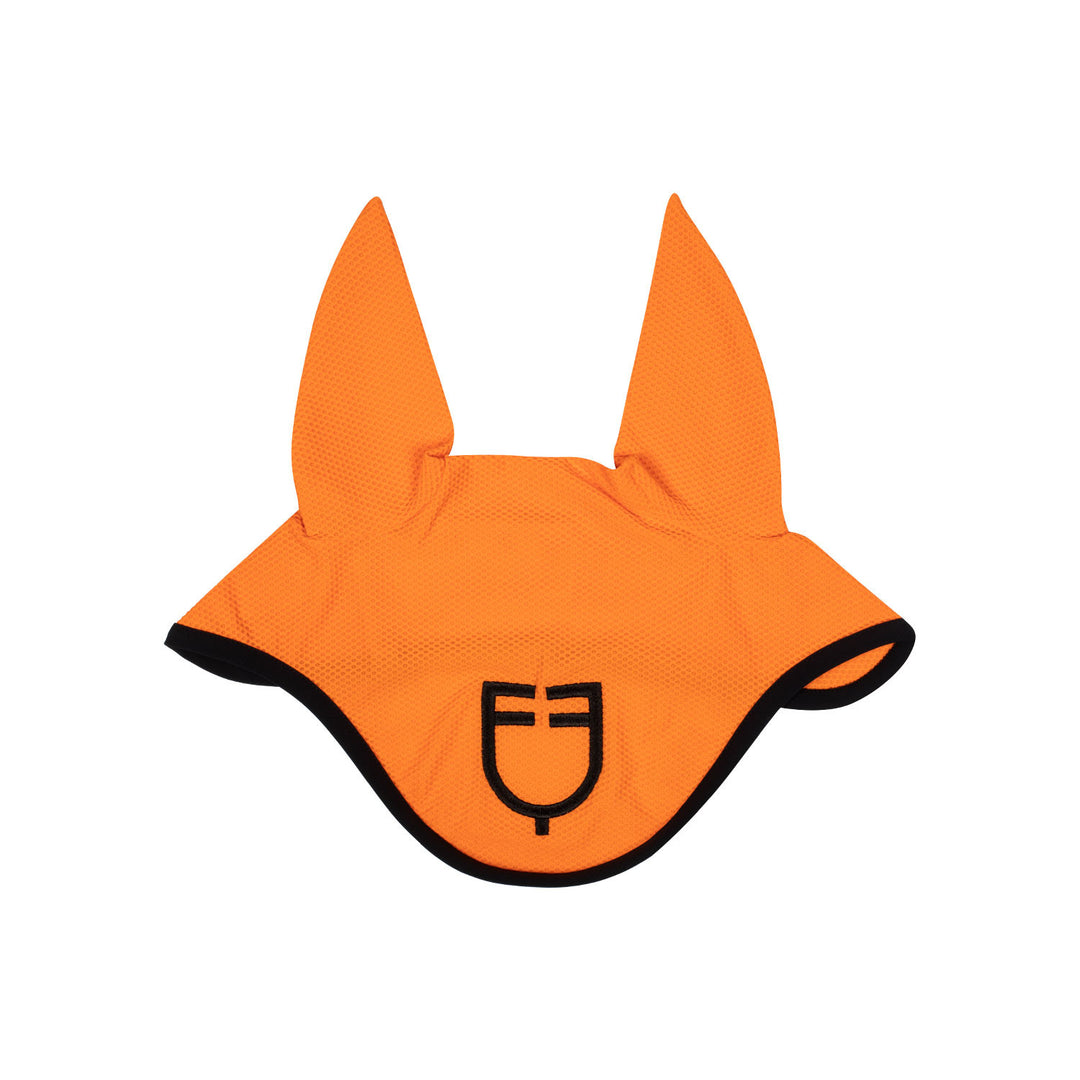 Perforated fabric fly veil with logo ORANGE (16-1356)