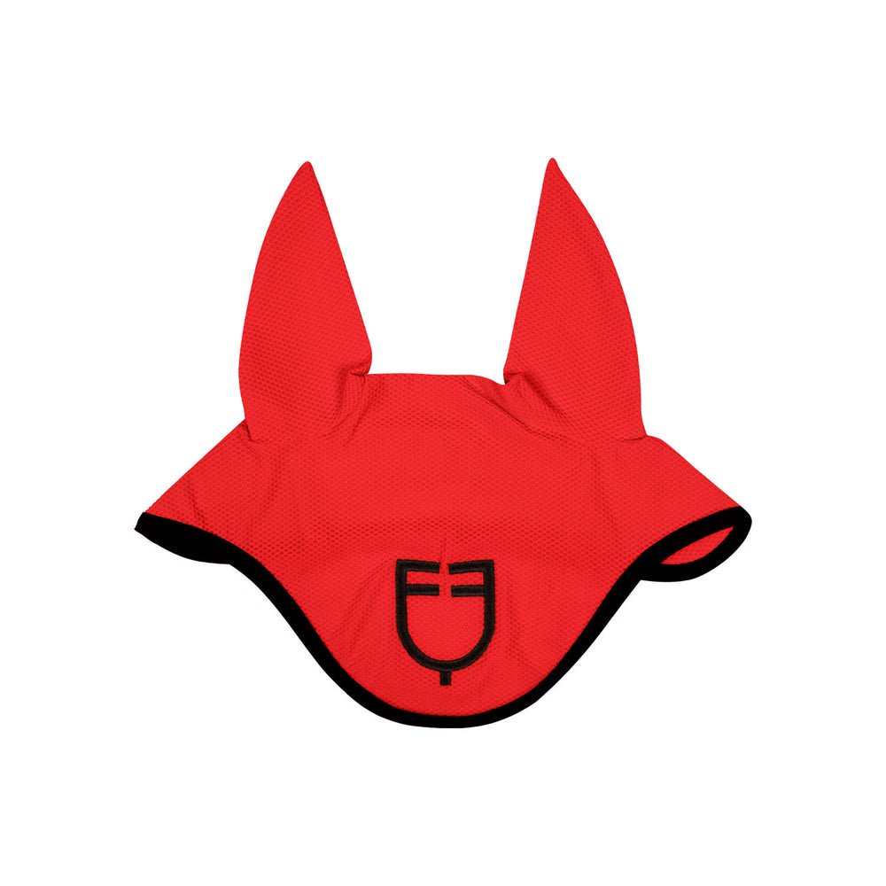 Perforated fabric fly veil with logo RED (181663)
