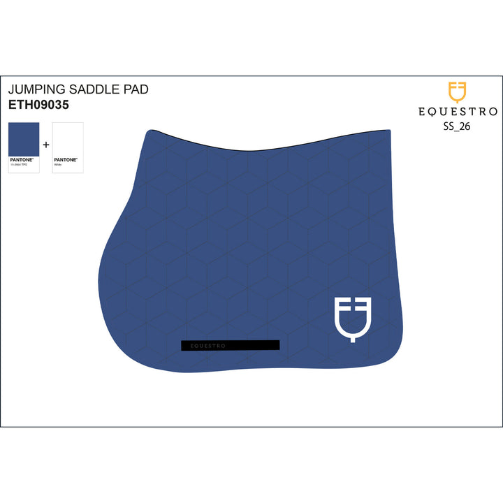 Jumping saddle pad cube quilting BLUE QUARTZ (19-3964)