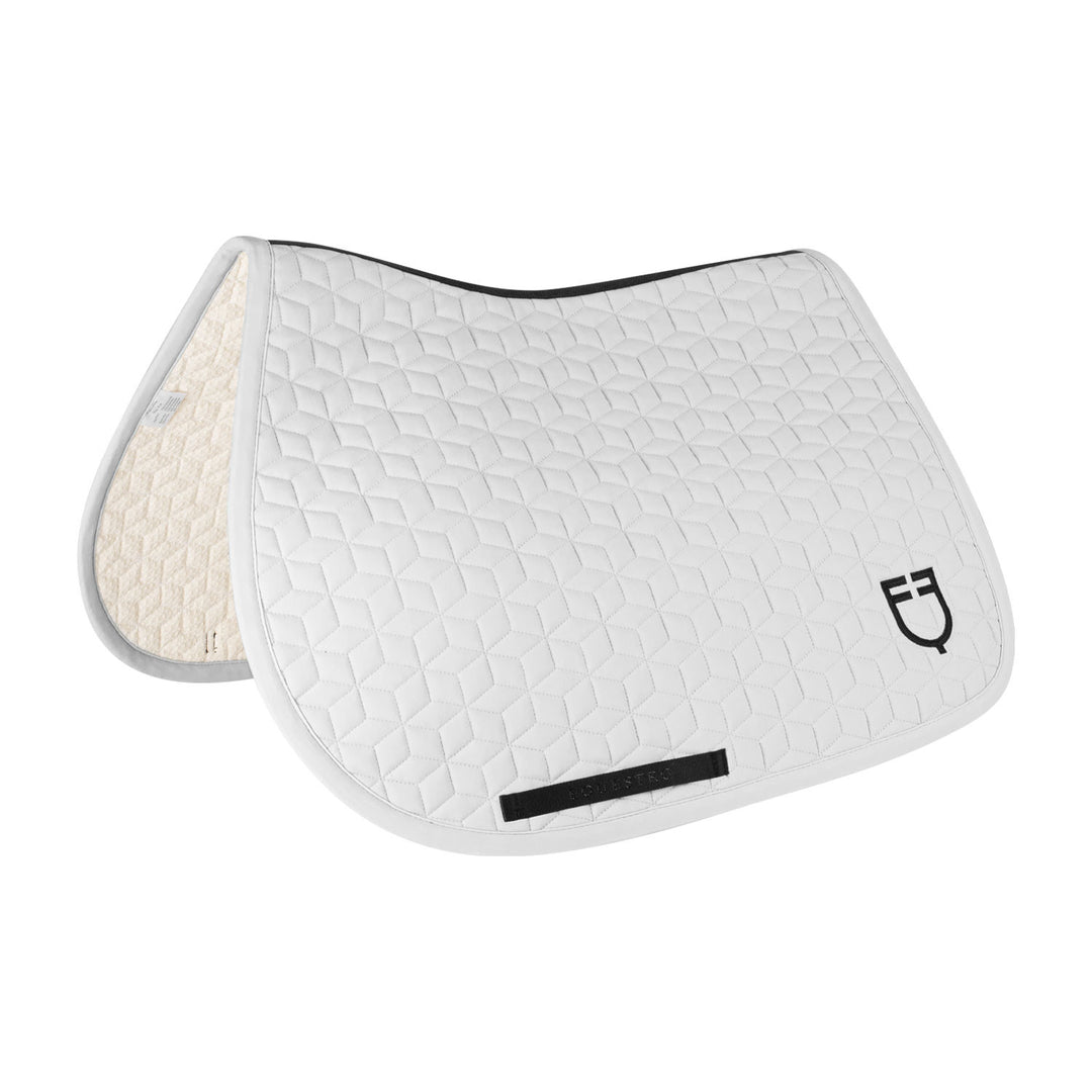 Jumping saddle pad cube quilting WHITE