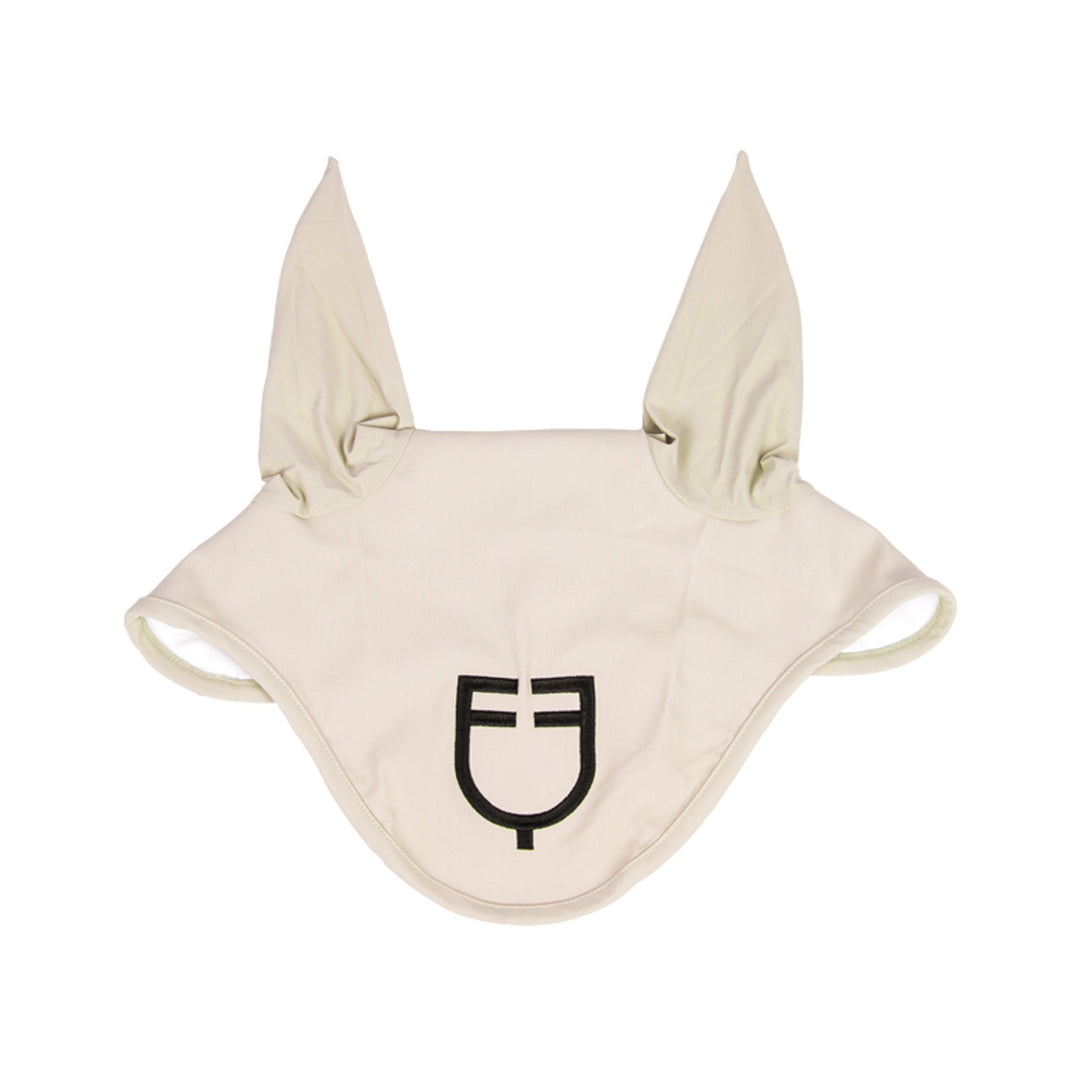 Fly veil stretch technical fabric with logo ANTIQUE WHITE (11-0105)