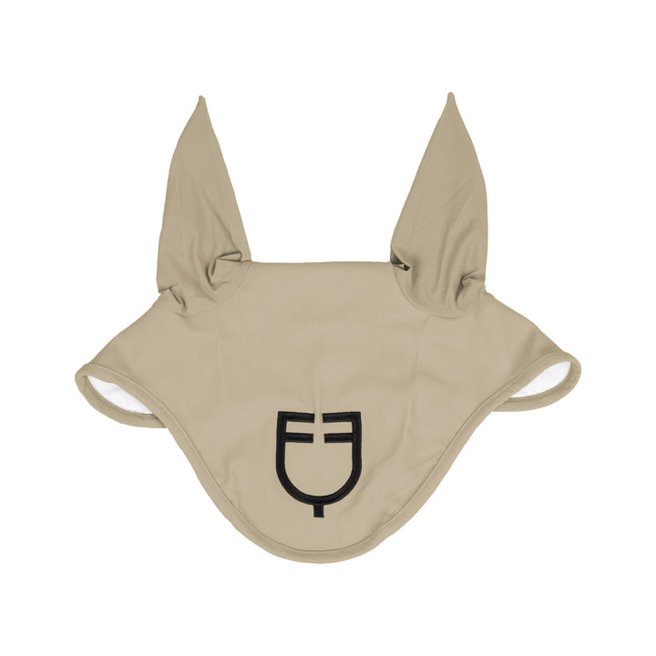 Fly veil stretch technical fabric with logo OXFORD TAN (15-1306)
