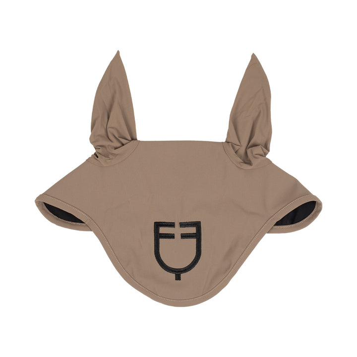 Fly veil stretch technical fabric with logo WALNUT (18-1112)