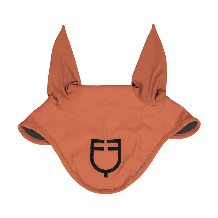 Fly veil stretch technical fabric with logo REDWOOD (18-1443)
