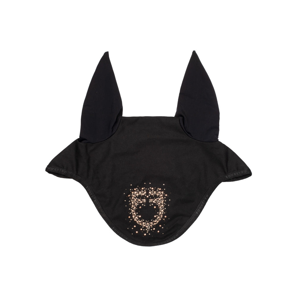 Fly veil technical fabric glitter logo BLACK