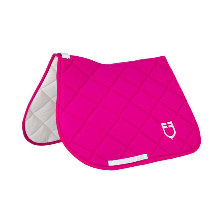 Padded GP jumping saddle pad with honeycomb i FUCSIA/WHITE