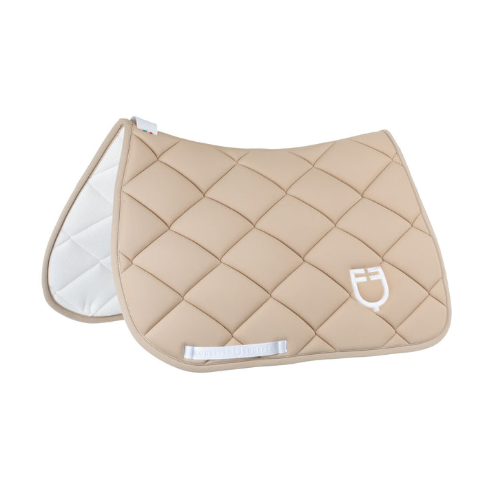 Padded GP jumping saddle pad with honeycomb i SAND/WHITE