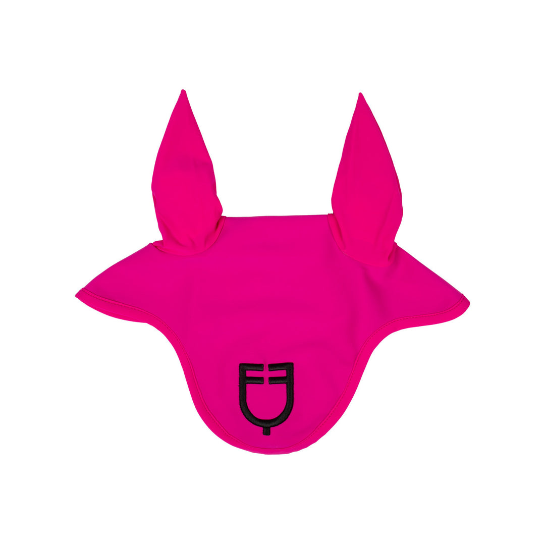 Fly veil in technical fabric with logo FUCSIA/BLACK