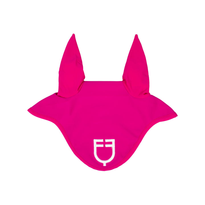 Fly veil in technical fabric with logo FUCSIA/WHITE