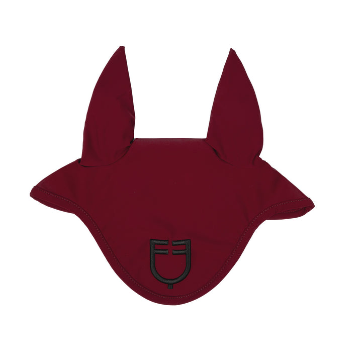 Fly veil in technical fabric with logo WINE/BLACK