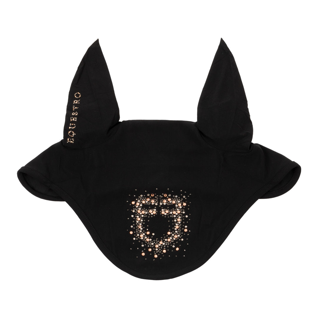 Fly veil in technical fabric with rhinestone  BLACK