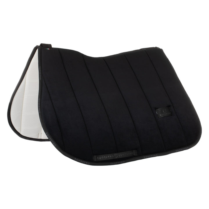 Jumping saddle pad Louvre technical fabric BLACK/BLACK