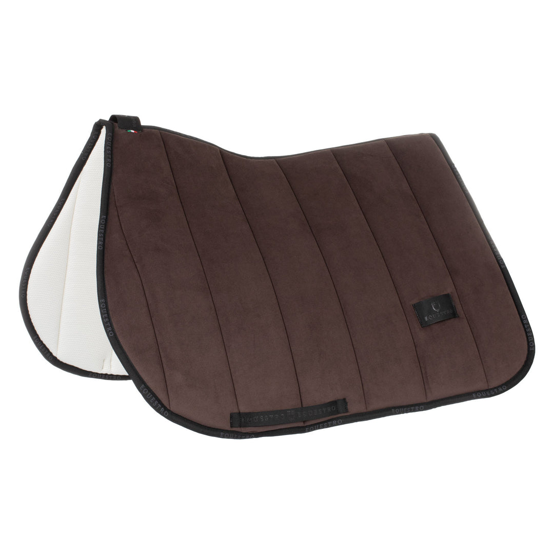 Jumping saddle pad Louvre technical fabric BROWN/BLACK