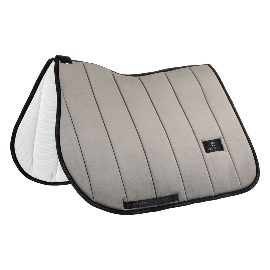 Jumping saddle pad Louvre technical fabric GREY/BLACK