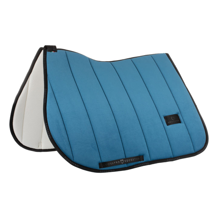 Jumping saddle pad Louvre technical fabric OCEAN/BLACK