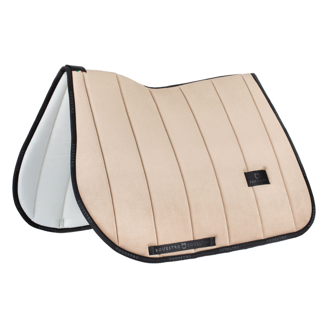 Jumping saddle pad Louvre technical fabric SAND/BLACK