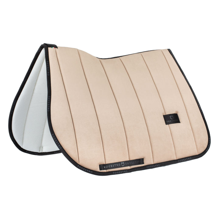 Jumping saddle pad Louvre technical fabric SAND/BLACK