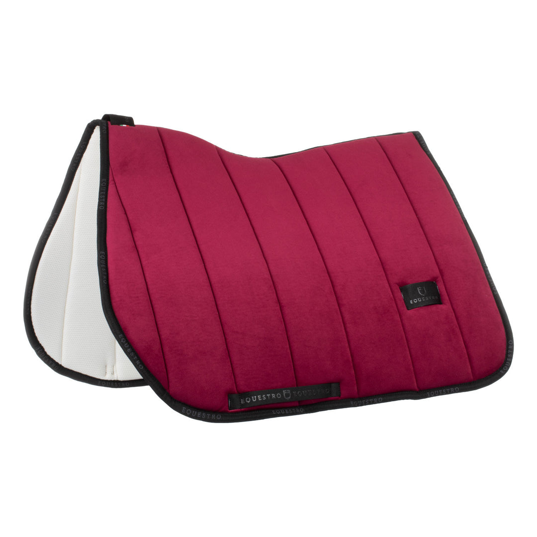 Jumping saddle pad Louvre technical fabric WINE/BLACK