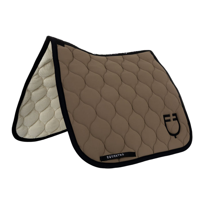 Dressage saddle pad with onion quilting WALNUT (18-1112)