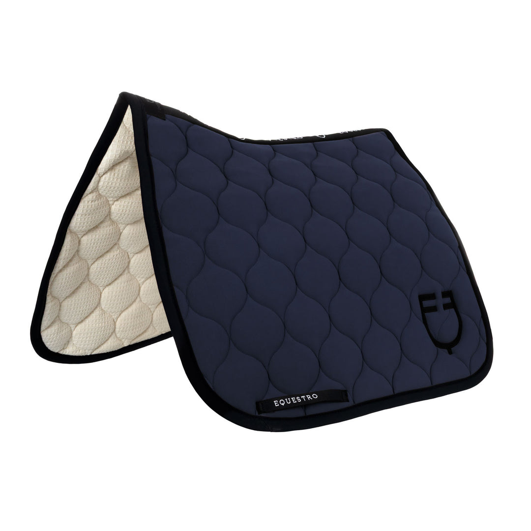 Dressage saddle pad with onion quilting NAVY (19-4021)