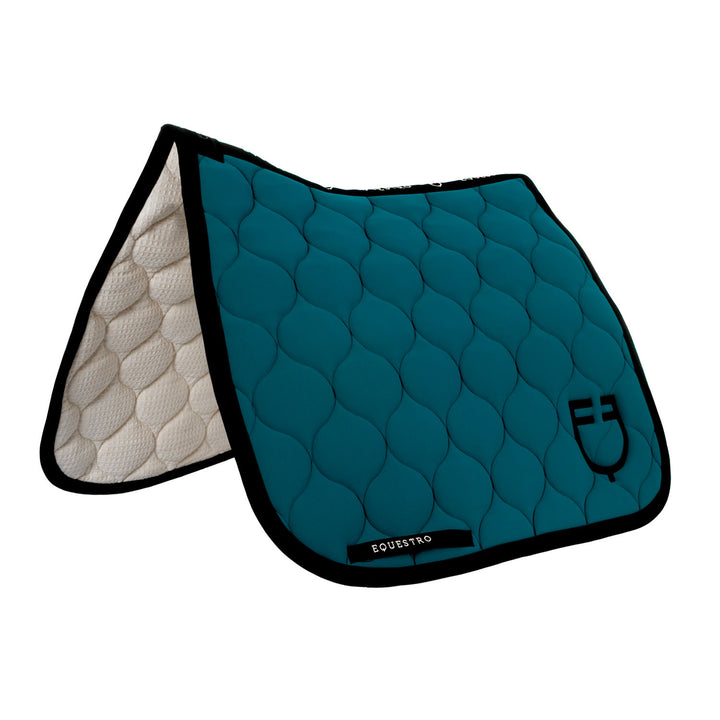 Dressage saddle pad with onion quilting PETROL (548C)