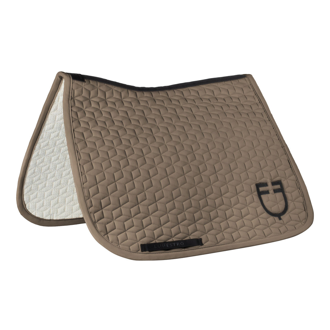 Dressage saddle pad with cube quilting WALNUT (18-1112)