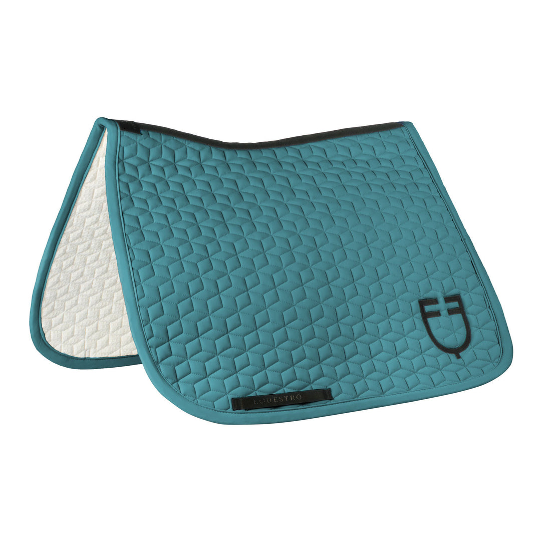 Dressage saddle pad with cube quilting PETROL (548C)
