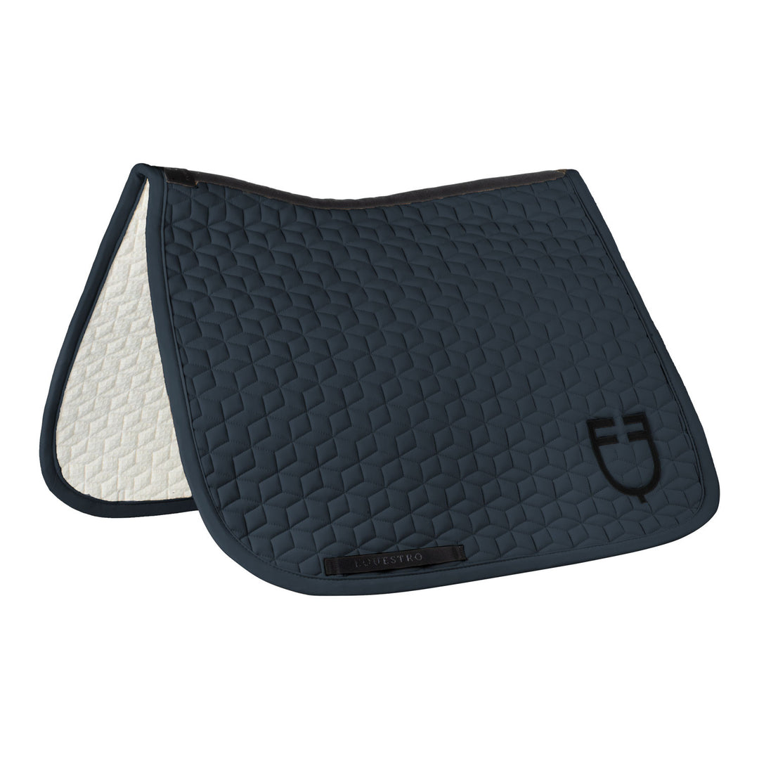 Dressage saddle pad with cube quilting NAVY