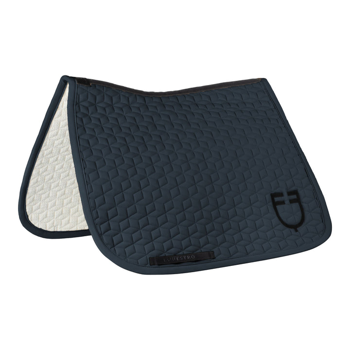 Dressage saddle pad with cube quilting NAVY