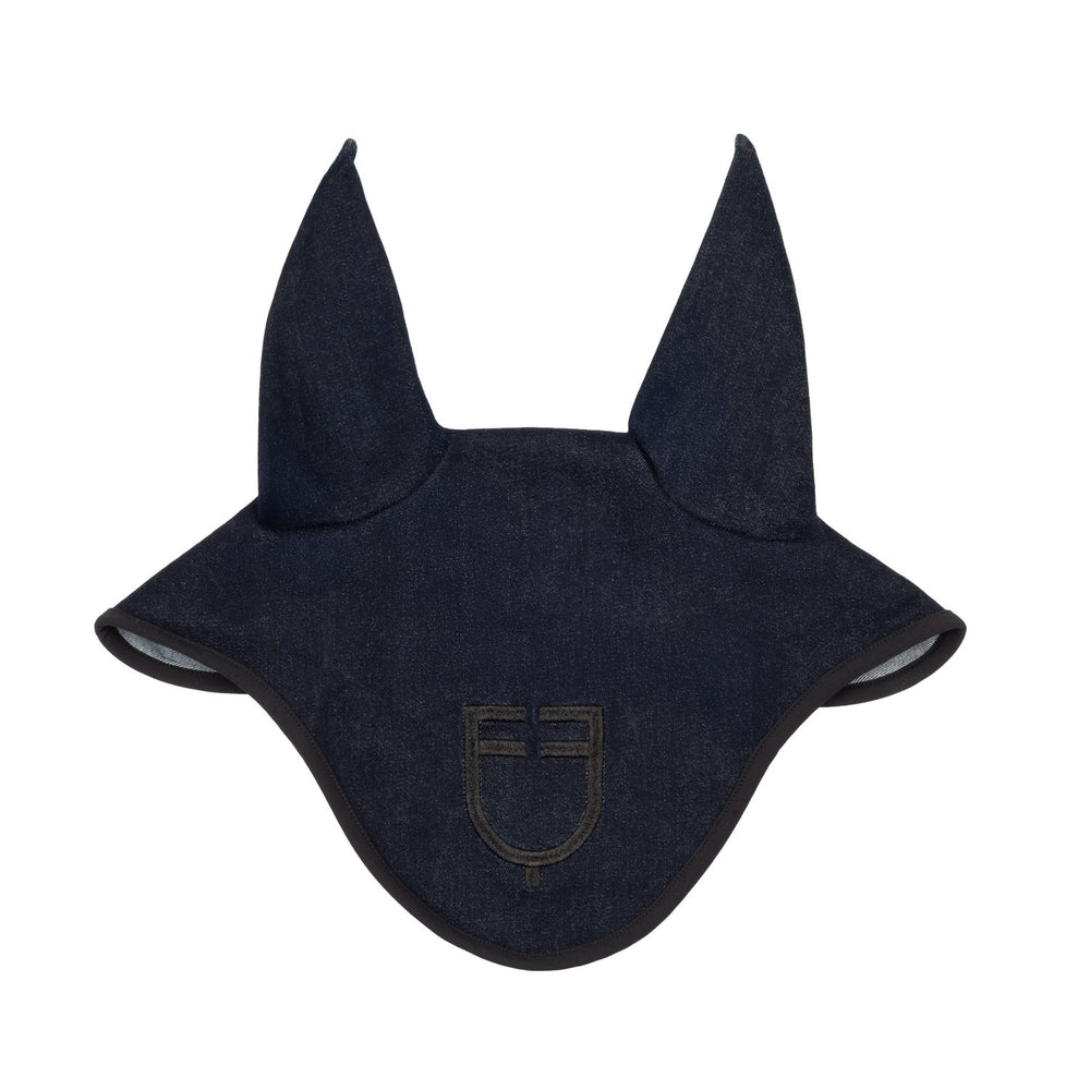 Fly veil in denim-effect technical fabric wit BLUE DENIM