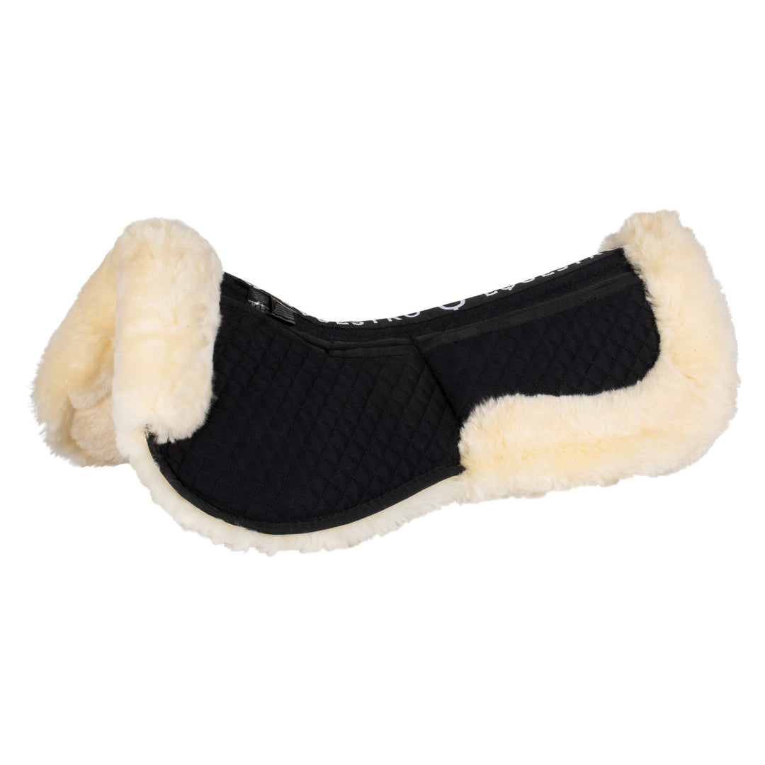 Cotton pad with pockets and sheepskin BLACK/NATURAL