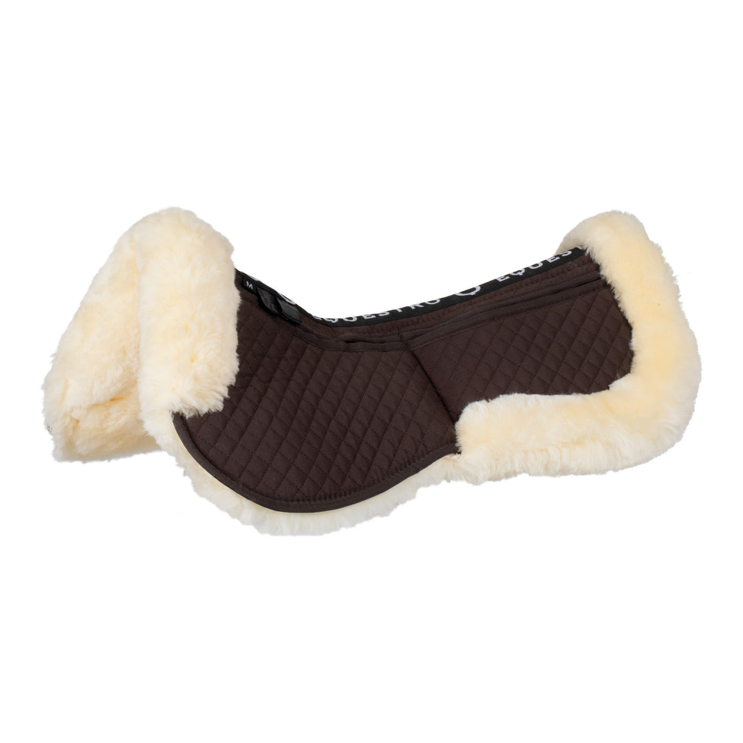 Cotton pad with pockets and sheepskin BROWN/NATURAL