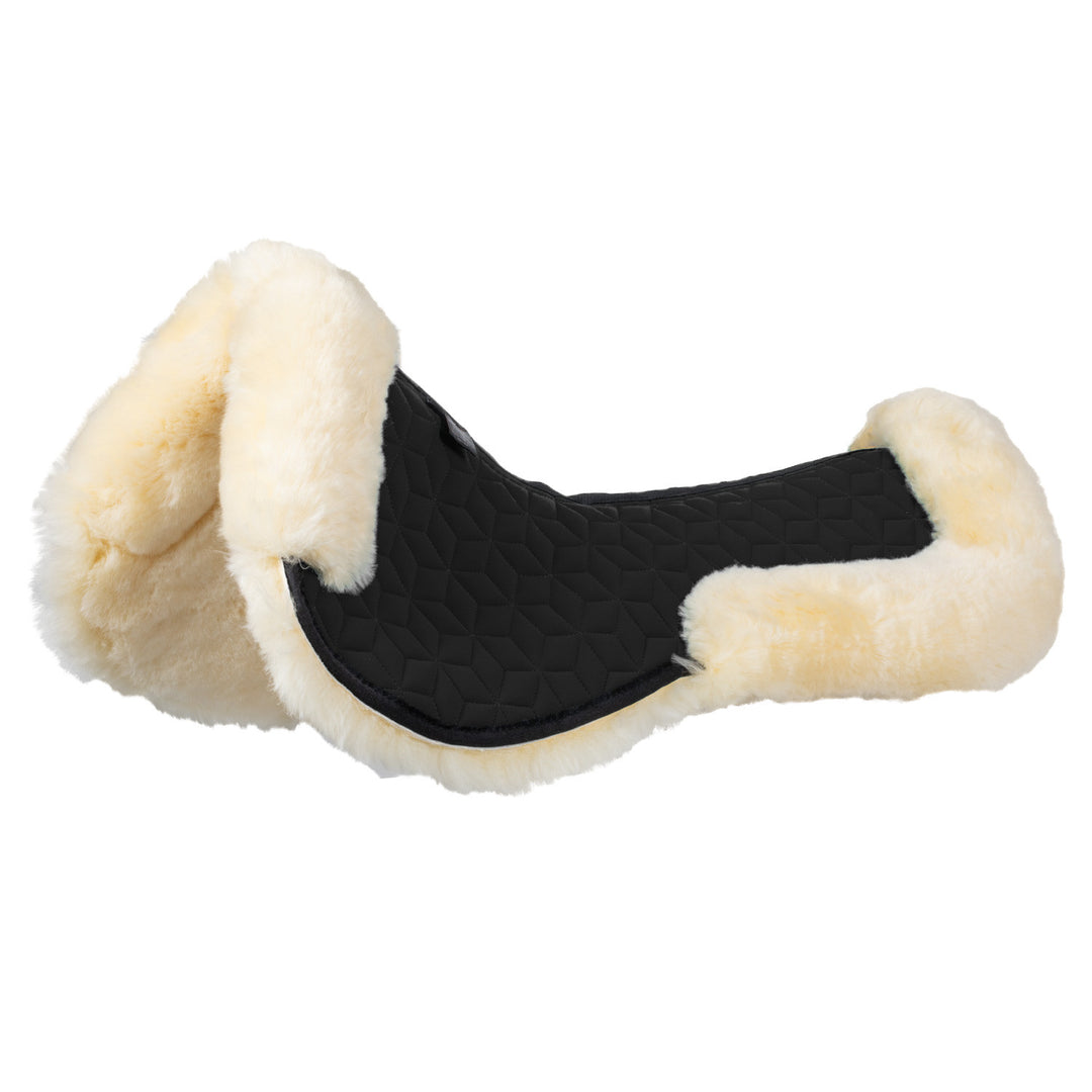 Technical fabric pad with sheepskin BLACK/NATURAL