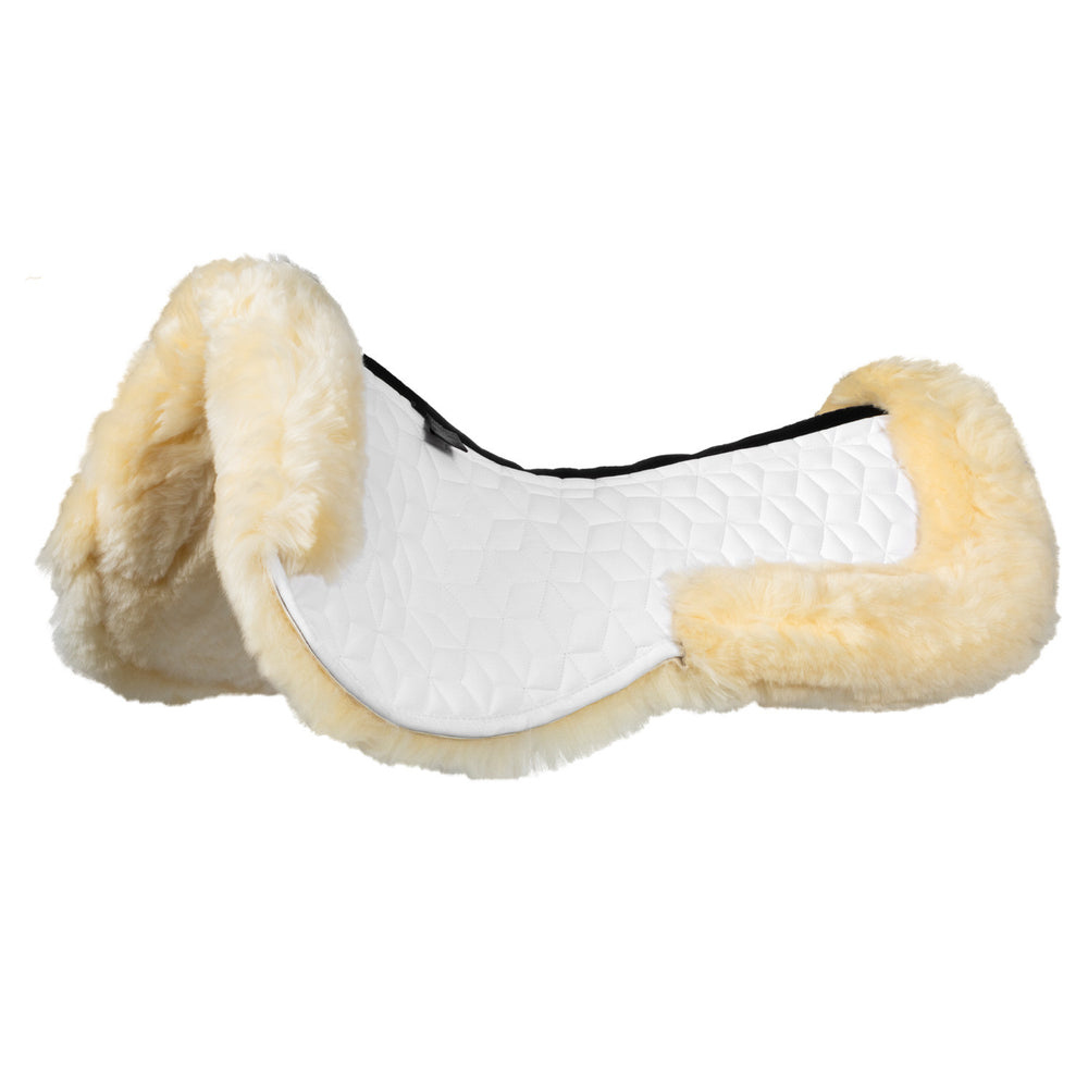Technical fabric pad with sheepskin WHITE/NATURAL