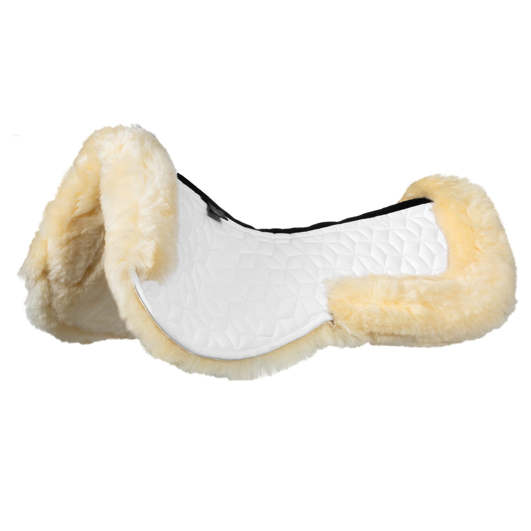 Technical fabric pad with sheepskin WHITE/NATURAL