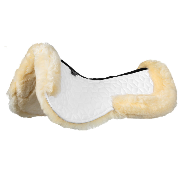 Technical fabric pad with sheepskin WHITE/NATURAL