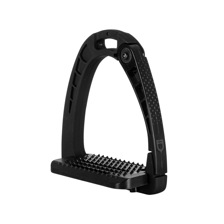 Junior stirrups side opening and wide tread TOTAL BLACK