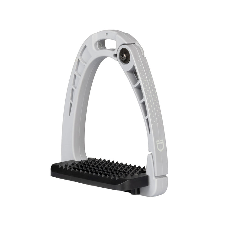 Junior stirrups side opening and wide tread TOTAL GREY