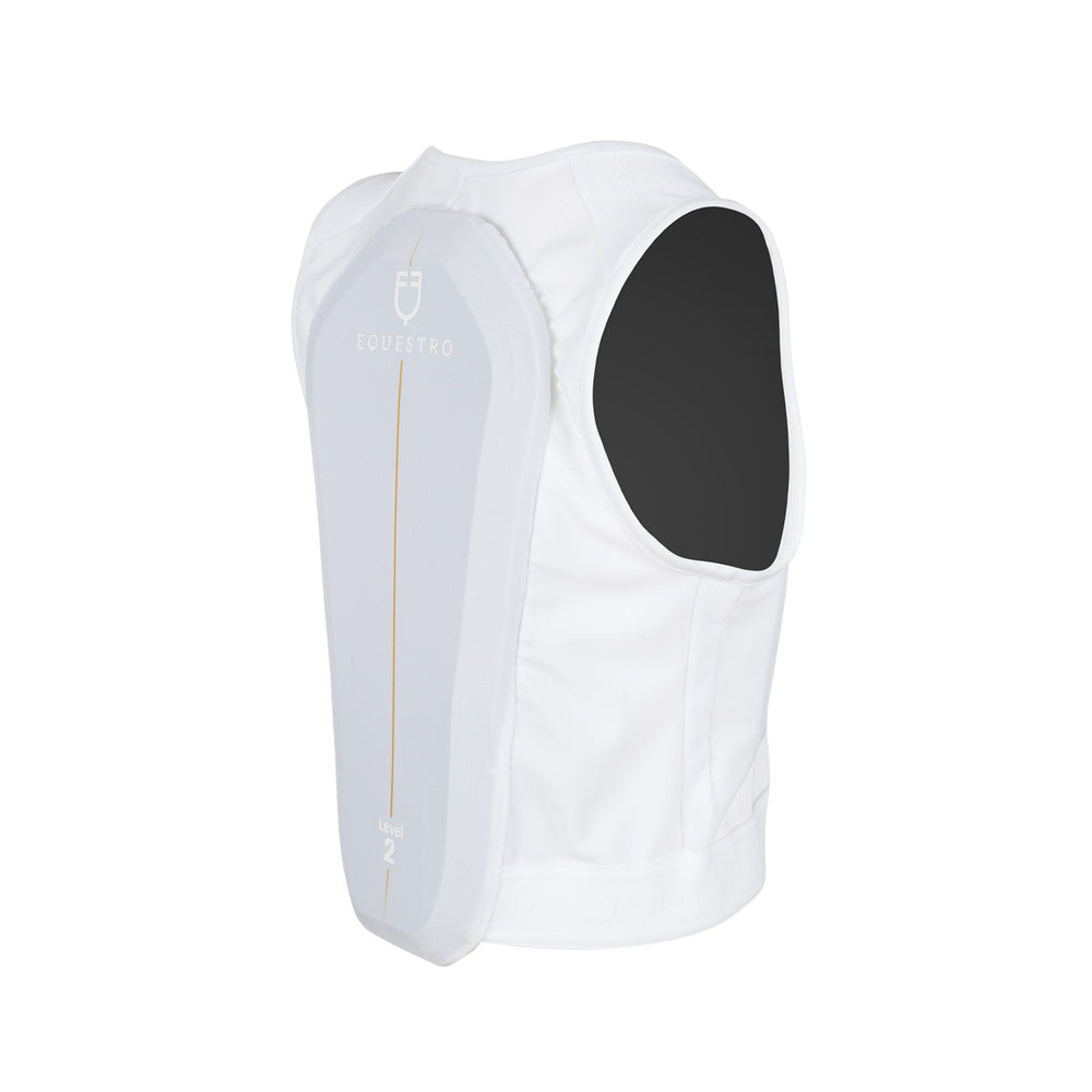 Kids' level 2 back protector with chest padde WHITE