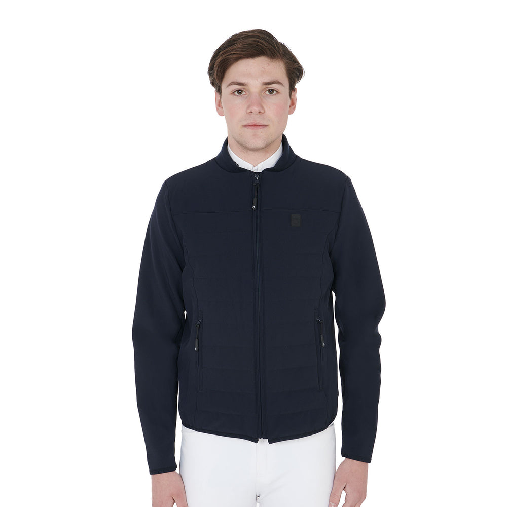 Men's jacket in perforated technical fabric NAVY