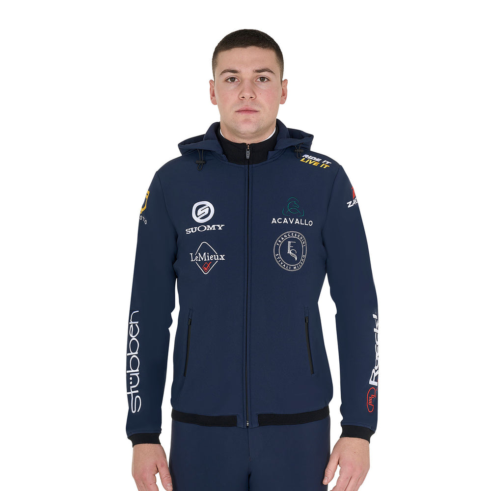 NEW STYLE MEN'S MULTILOGO SOFTSHELL NAVY BLAZER (19-3923)
