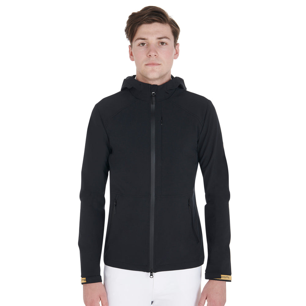 Men's jacket in breathable technical fabric BLACK