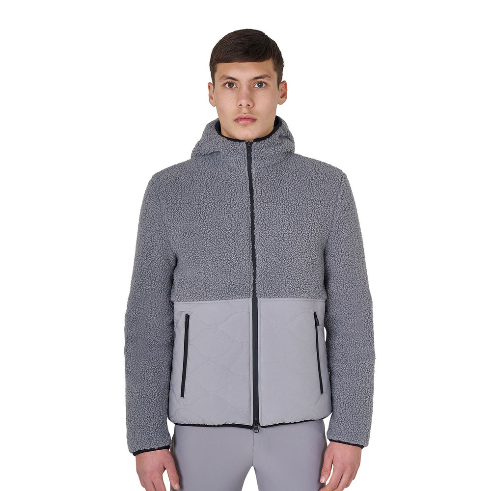 Men's waterproof jacket with Teddy inserts FROST GREY (17-0000)