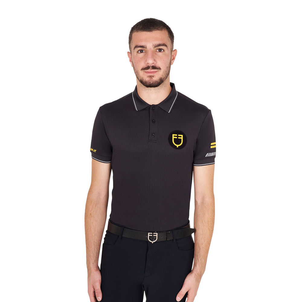 Man's Scuderia Equestro collection polo BLACK