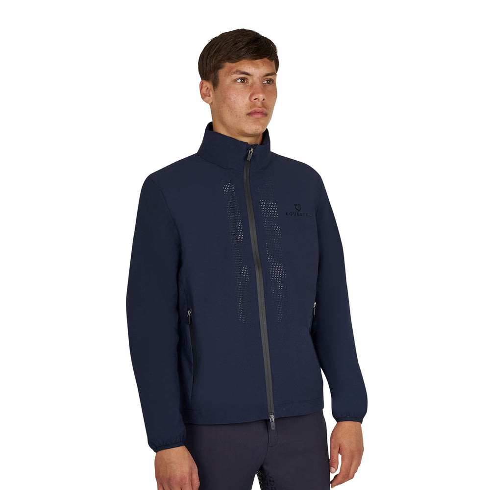 Men's softshell jacket with back logo NAVY BLAZER (19-3923)