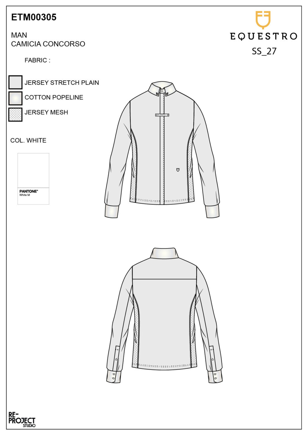 Men's competition shirt WHITE