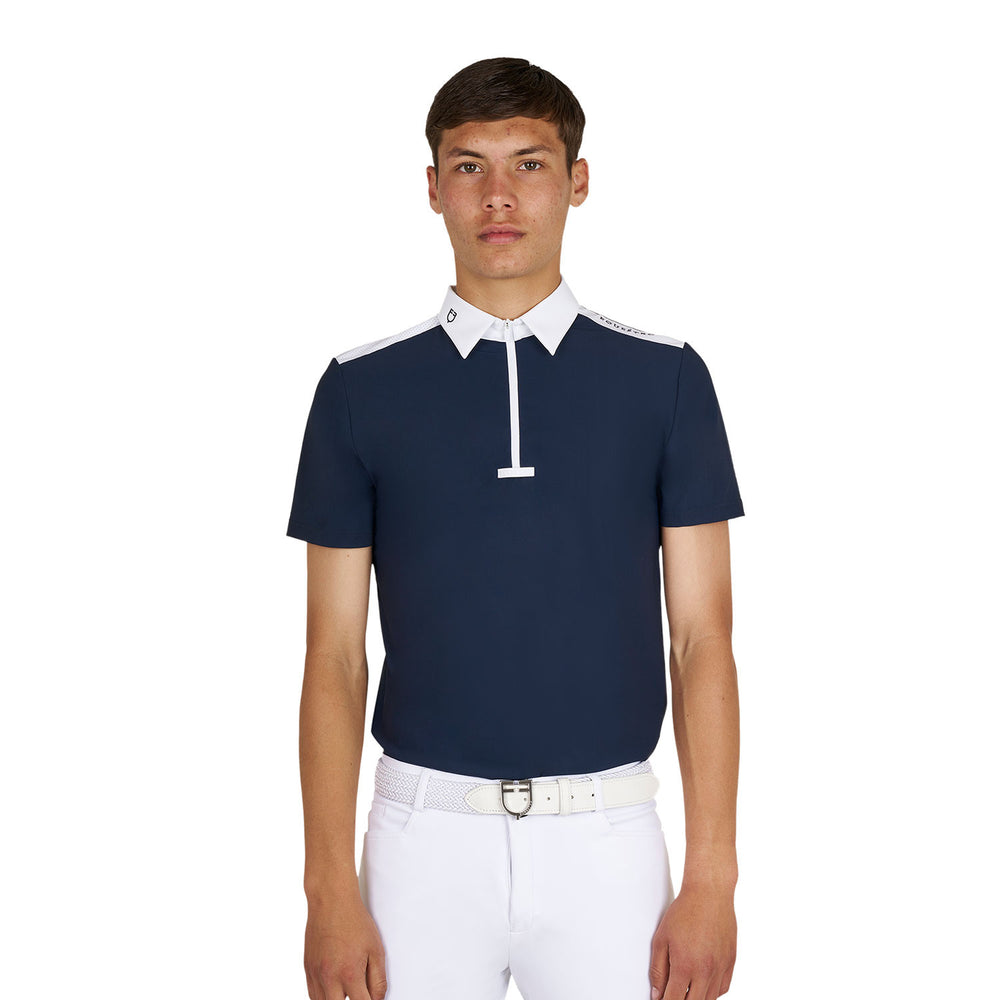 Men's slim fit half-sleeved competition polo  NAVY BLAZER (19-3923)