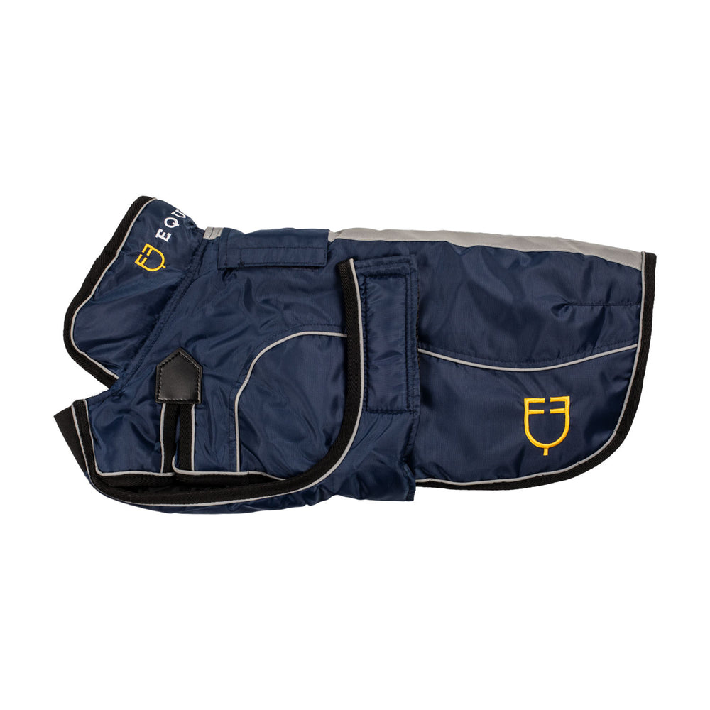 Dog coat with reflective piping NAVY